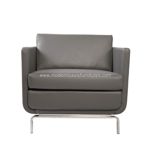 Modern Gaia High-arm Leather Lounge Chair Replica